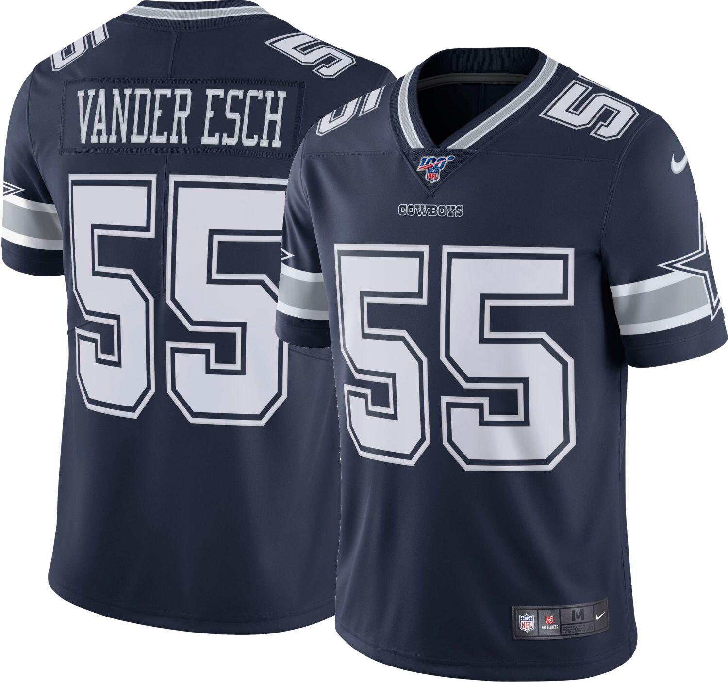 Men's Dallas Cowboys #55 Leighton Vander Esch Navy 2019 100th Season Vapor Untouchable Limited Stitched NFL Jersey