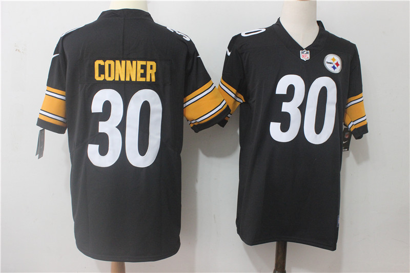 Men's Nike Pittsburgh Steelers #30 James Conner Black Team Color Stitched NFL Vapor Untouchable Limited Jersey