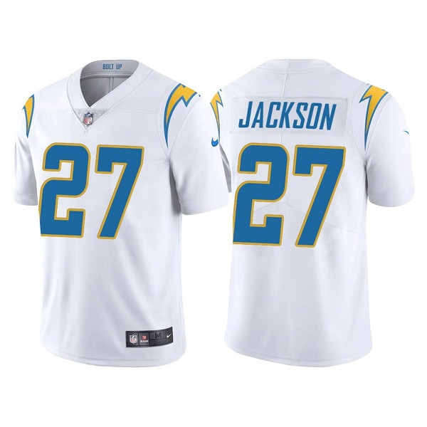 Men's Los Angeles Chargers #27 J.C. Jackson White Vapor Untouchable Limited Stitched Jersey