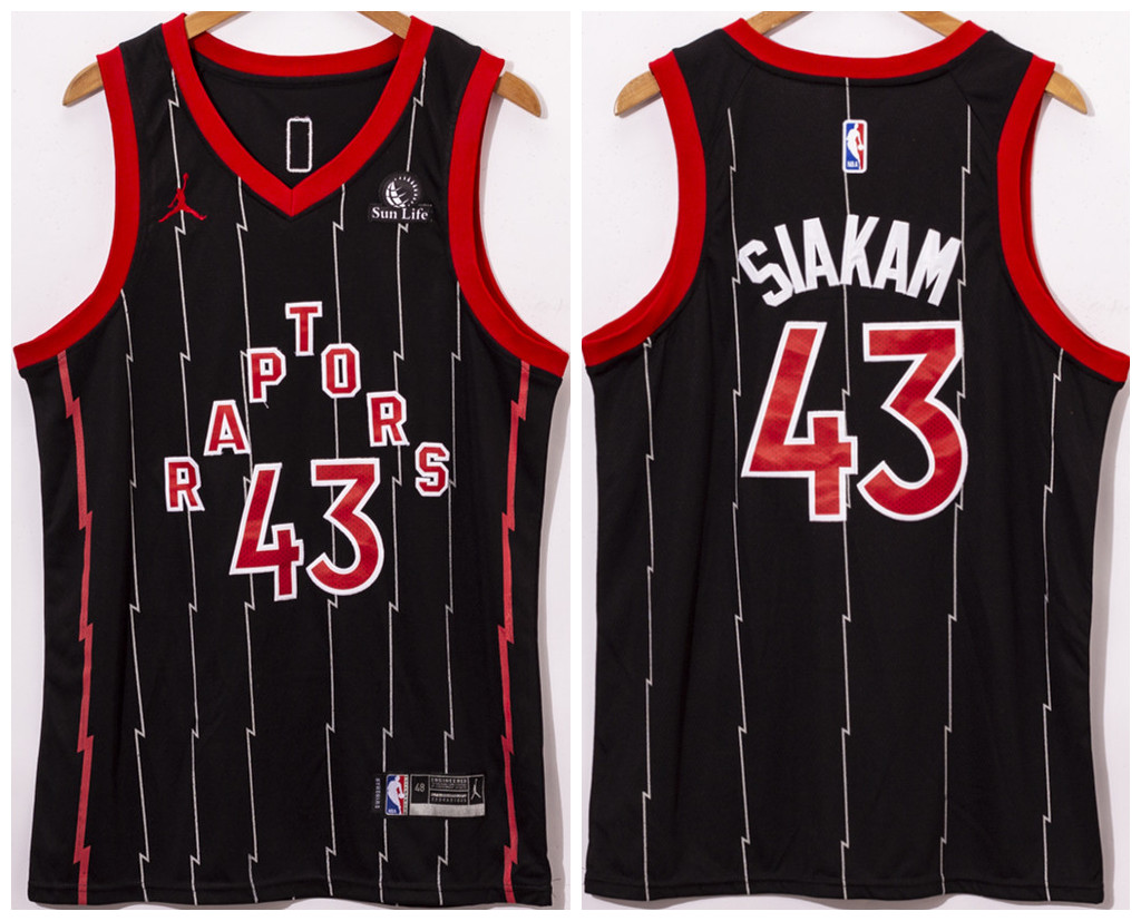 Men's Toronto Raptors #43 Pascal Siakam Black City Edition New Uniform 2020-21 Stitched NBA Jersey