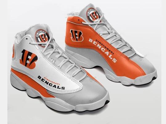 Men's Cincinnati Bengals JD13 Series High Top Leather Sneakers 001