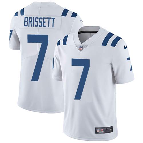 Men's Indianapolis Colts #7 Jacoby Brissett Royal White Vapor Untouchable Limited Stitched NFL Jersey