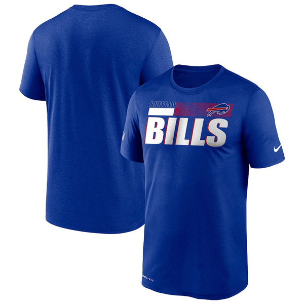 Men's Buffalo Bills 2020 Blue Sideline Impact Legend Performance NFL T-Shirt