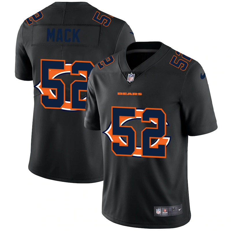 Men's Chicago Bears #52 Khalil Mack Black Shadow Logo Limited Stitched NFL Jersey