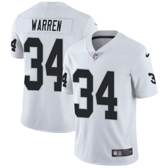 Men's Raiders #34 Chris Warren White Vapor Untouchable Limited NFL Stitched Jersey