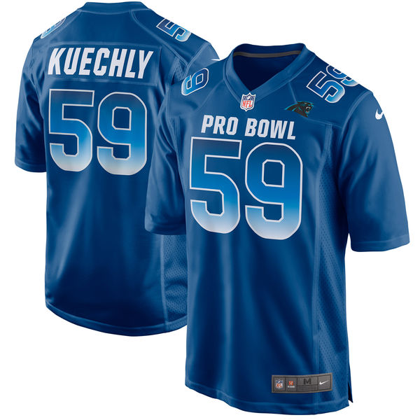 Men's NFC Luke Kuechly Royal 2018 Pro Bowl Game Jersey