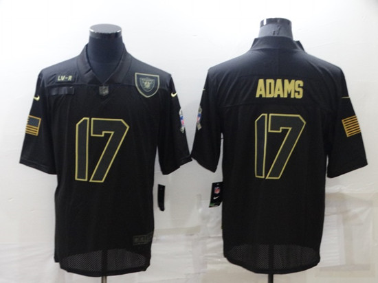 Men's Las Vegas Raiders #17 Davante Adams Black Salute To Service Limited Stitched Jersey