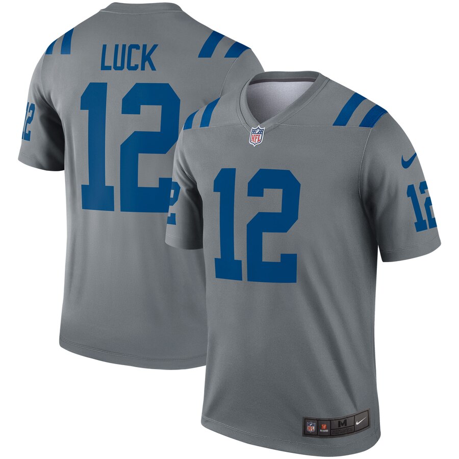 Men's Indianapolis Colts Andrew Luck Gray Inverted Legend Jersey