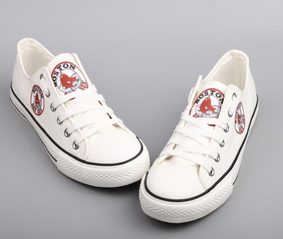 Women's MLB Boston Red Sox Repeat Print Low Top Sneakers 002