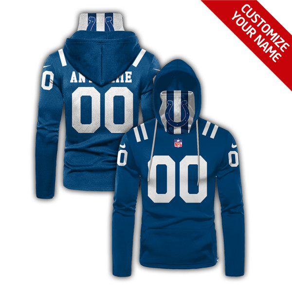 Men's Indianapolis Colts Customize Stitched Hoodies Mask 2020