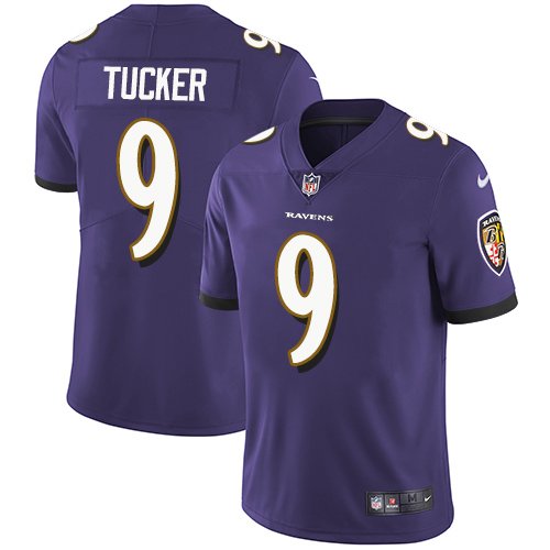 Men's Baltimore Ravens #9 Justin Tucker Purple NFL Vapor Untouchable Limited Jersey