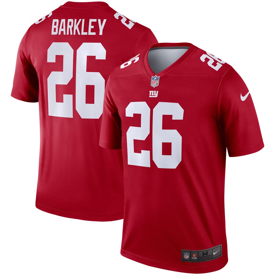 Men's New York Giants #26 Saquon Barkley Red Inverted Legend Stitched NFL Jersey