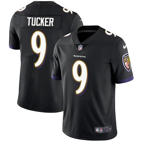 Men's Baltimore Ravens #9 Justin Tucker Black NFL Vapor Untouchable Limited Jersey
