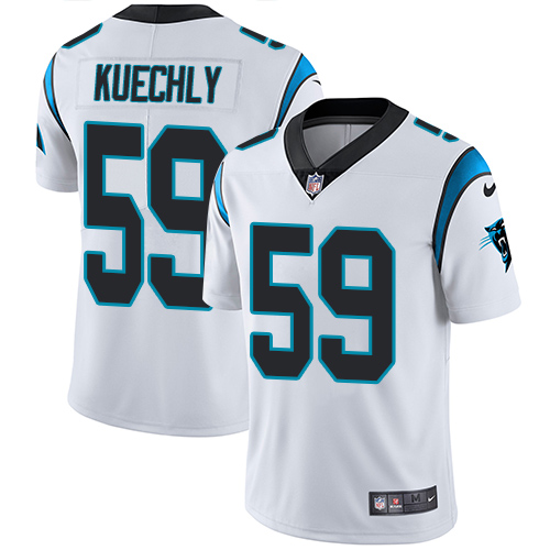 Men's Carolina Panthers #59 Luke Kuechly White Vapor Untouchable Player Limited Jersey