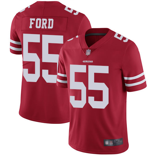 Men's San Francisco 49ers #55 Dee Ford Red Vapor Untouchable Limited Stitched NFL Jersey