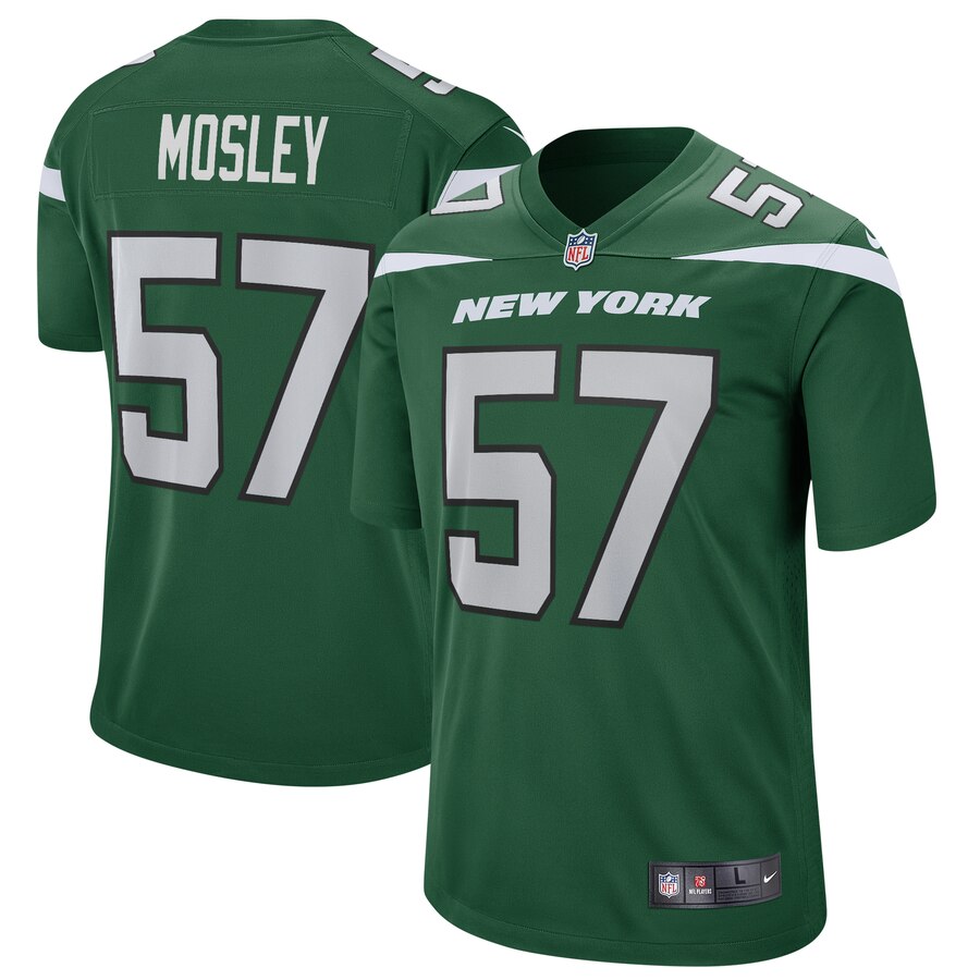 Men's New York Jets #57 C.J. Mosley Green Stitched NFL Jersey