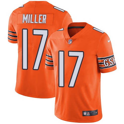 Men's Chicago Bears#17 Anthony Miller Orange Vapor Untouchable Limited Stitched NFL Jersey