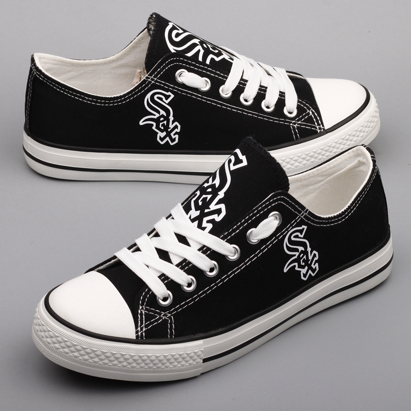 Women's MLB Chicago White Sox Repeat Print Low Top Sneakers 002