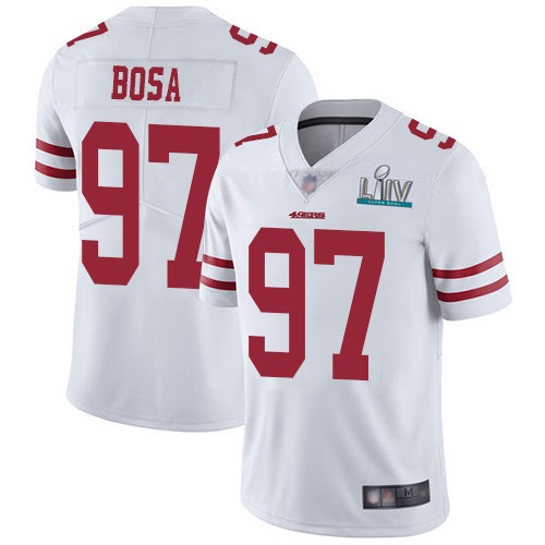 Men's San Francisco 49ers #97 Nick Bosa White Super Bowl LIV Vaper Untouchable Limited Stitched NFL Jersey