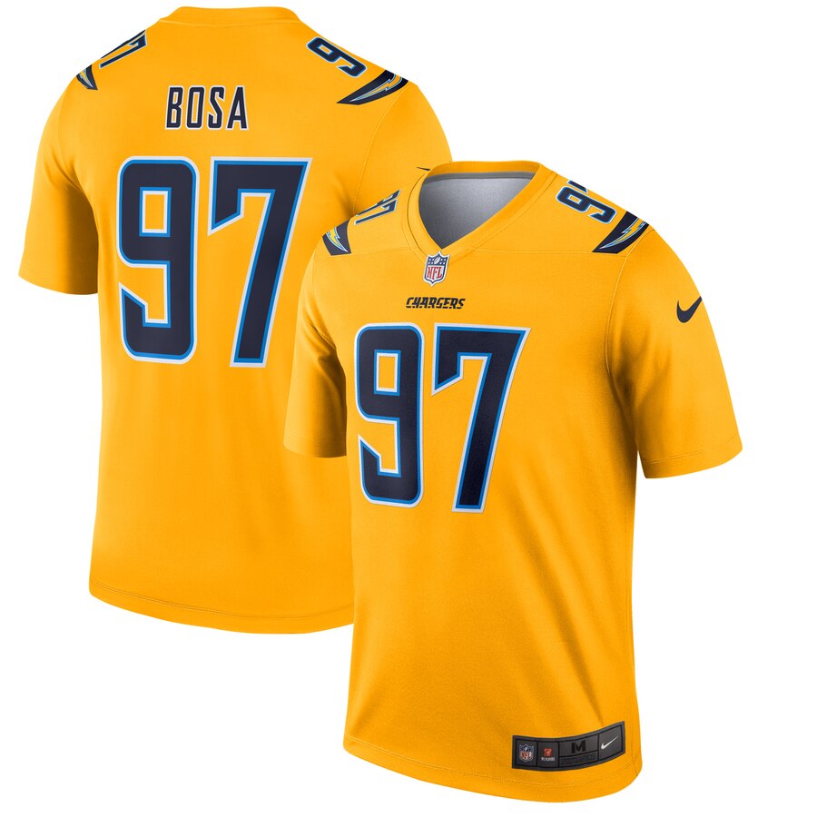 Men's Los Angeles Chargers #97 Joey Bosa Gold Inverted Legend Jersey