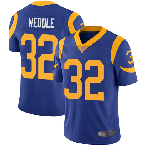 Men's Los Angeles Rams #32 Eric Weddle Blue Vapor Untouchable Limited Stitched NFL Jersey