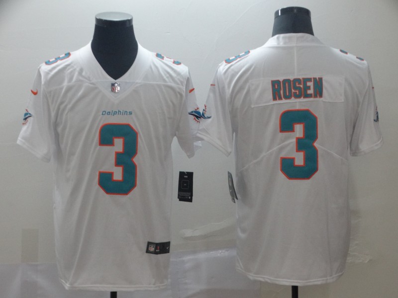Men's Miami Dolphins #3 Josh Rosen White Vapor Untouchable NFL Limited Stitched Jersey