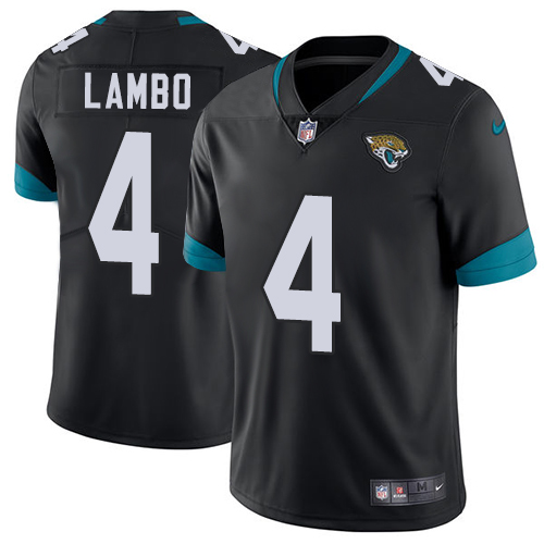 Men's Jacksonville Jaguars #4 Josh Lambo Black Vapor Untouchable Limited Stitched NFL Jersey