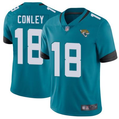 Men's Jacksonville Jaguars #18 Chris Conley Teal Vapor Untouchable Limited Stitched NFL Jersey