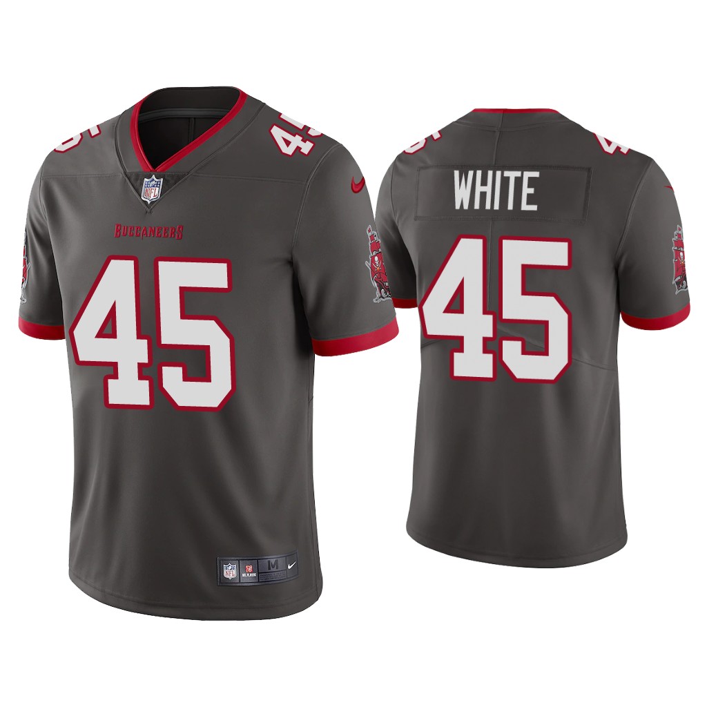 Men's Tampa Bay Buccaneers 45 Devin White 2020 Grey Vapor Untouchable Limited Stitched NFL Jersey