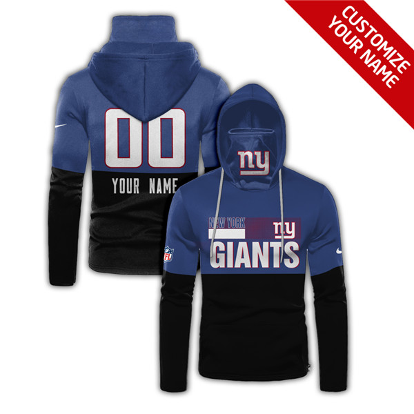 Men's New York Giants Customize Stitched Hoodies Mask 2020