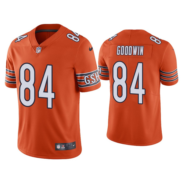 Men's Chicago Bears #84 Marquise Goodwin Orange Stitched Football Jersey