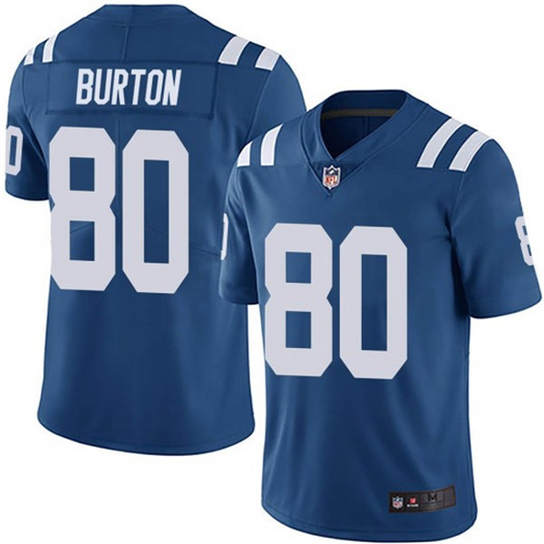 Men's Indianapolis Colts #80 Trey Burton Blue Vapor Untouchable Limited Stitched NFL Jersey