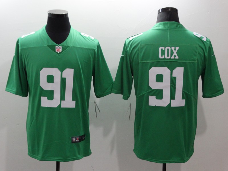 Men's Philadelphia Eagles #91 Fletcher Cox Green Throwback Vapor Untouchable Limited Stitched NFL Jersey