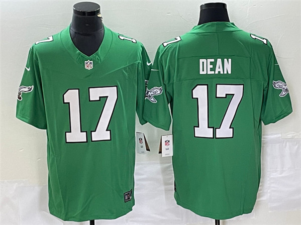 Men's Philadelphia Eagles #17 Nakobe Dean Green 2023 F.U.S.E. Vapor Untouchable Football Stitched Jersey