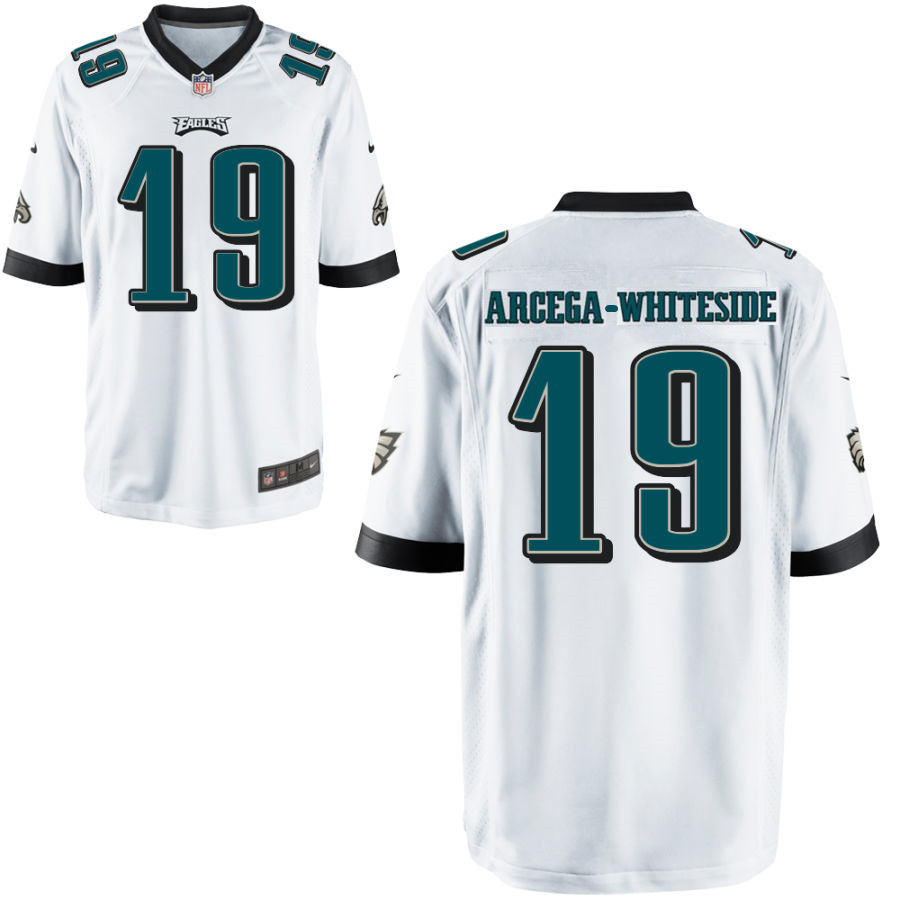 Men's Eagles #19 JJ Arcega-Whiteside White Stitched NFL Jersey