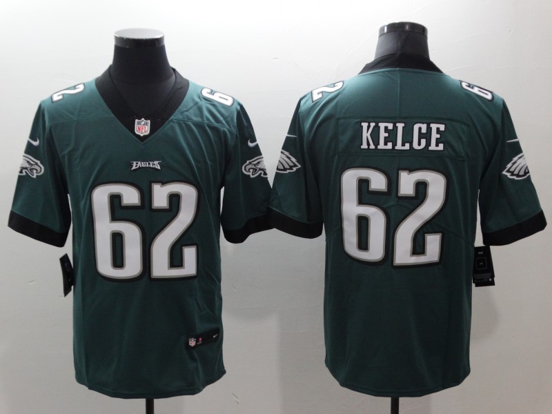 Men's Philadelphia Eagles #62 Jason Kelce Green Vapor Untouchable Limited Stitched NFL Jersey