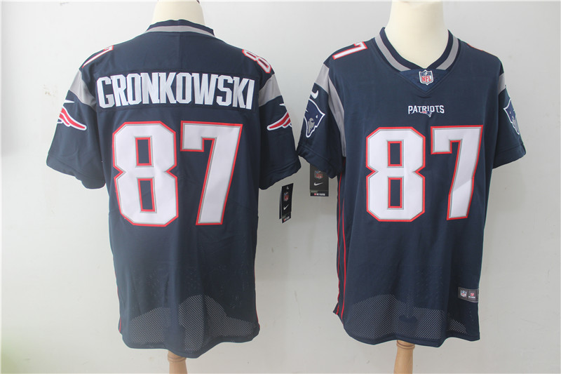 Men's New England Patriots #87 Rob Gronkowski Navy Vapor Untouchable Elite Stitched NFL Jersey