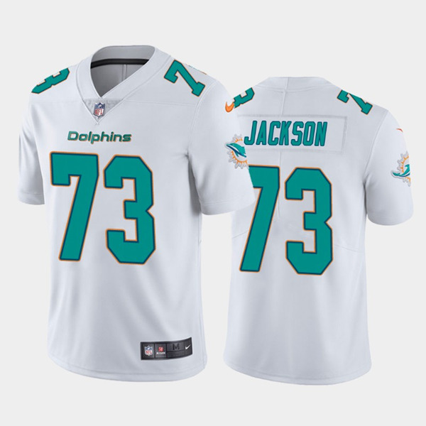 Men's Miami Dolphins #73 Austin Jackson 2020 White Vapor Limited Stitched NFL Jersey
