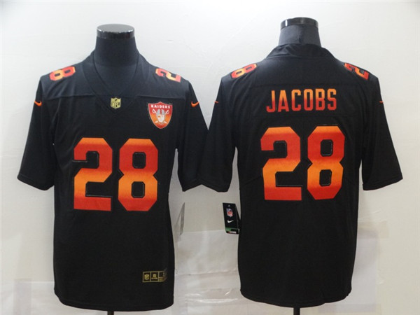 Men's Las Vegas Raiders #28 Josh Jacobs 2020 Black Fashion Limited Stitched NFL Jersey