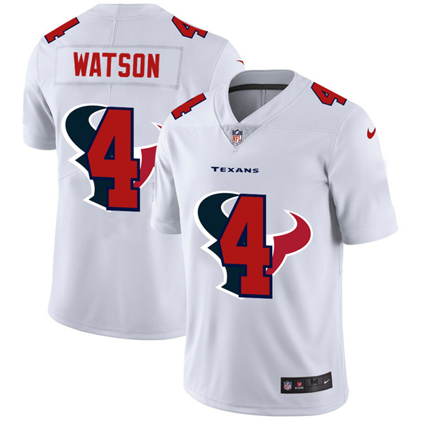 Men's Houston Texans #4 Deshaun Watson White Stitched NFL Jersey