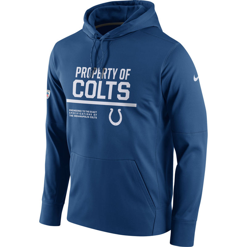 Men's Indianapolis Colts Nike Royal Circuit Property Of Performance Pullover Hoodie