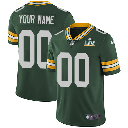 Men's Green Bay Packers ACTIVE PLAYER Custom Green 2021 Super Bowl LV Limited Stitched NFL Jersey (Check description if you want Women or Youth size)
