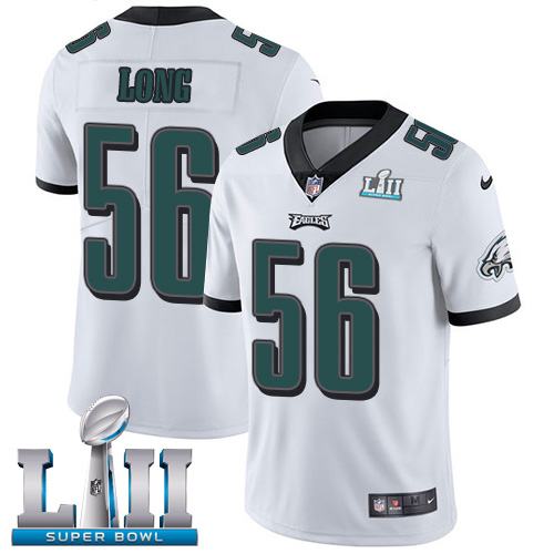 Men's Philadelphia Eagles #56 Chris Long White Super Bowl LII Bound Game Event Stitched NFL Jersey