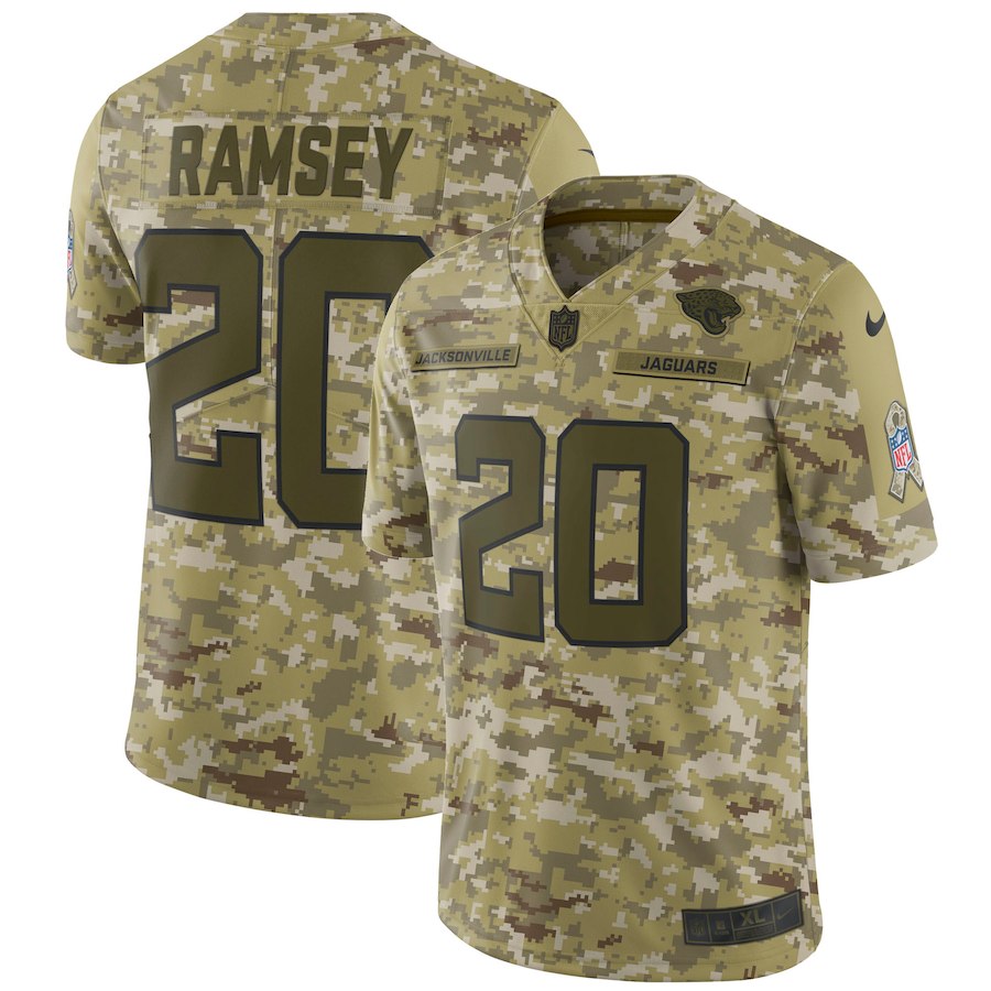 Men's Jaguars #20 Jalen Ramsey 2018 Camo Salute to Service Limited Stitched NFL Jersey