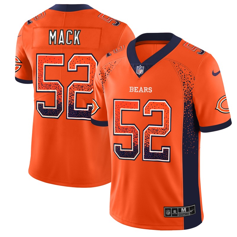 Men's Bears #52 Khalil Mack Orange 2018 Drift Fashion Color Rush Limited Stitched NFL Jersey