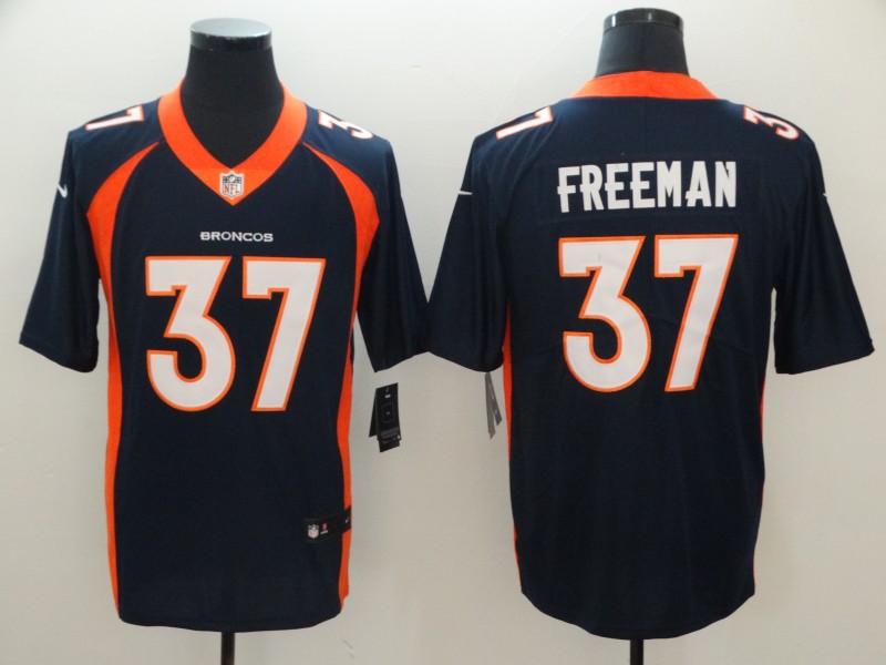 Men's Broncos #37 Royce Freeman Navy Blue Vapor Untouchable Limited Stitched NFL Jersey