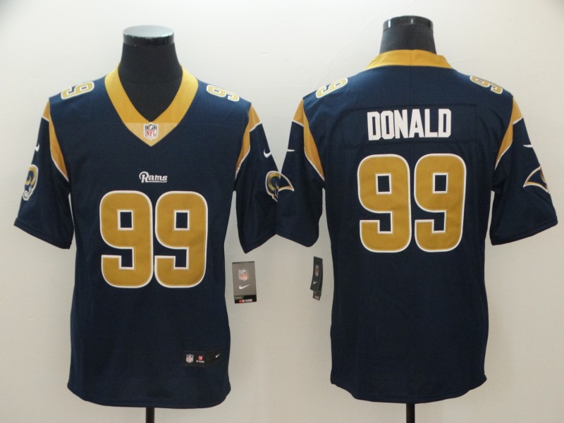 Men's Rams #99 Aaron Donald Navy Vapor Untouchable Limited Stitched NFL Jersey