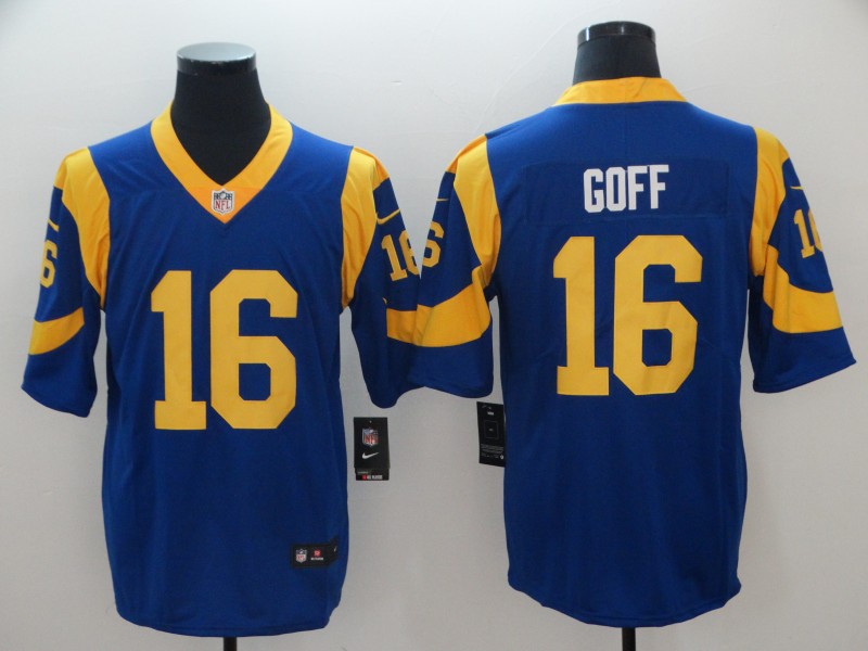 Men's Rams #16 Jared Goff Royal Blue Vapor Untouchable Limited Stitched NFL Jersey