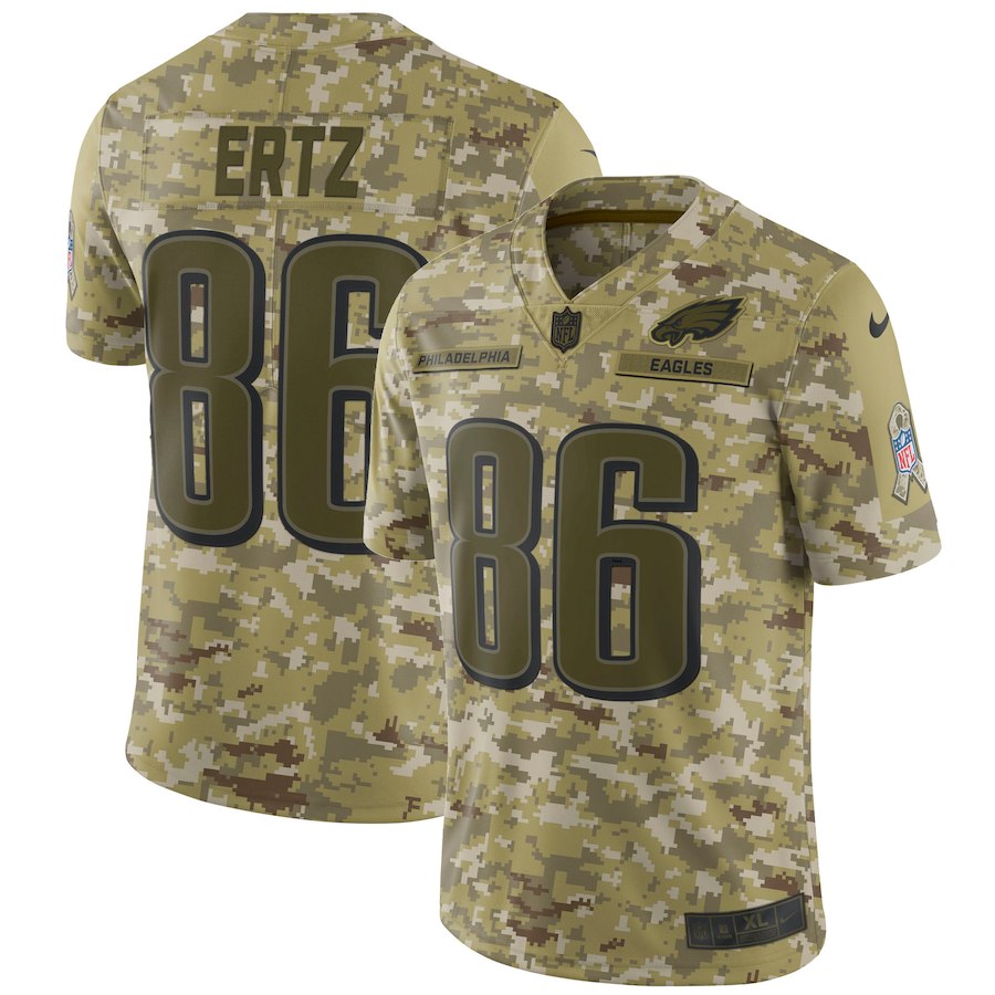 Nike Eagles #86 Zach Ertz 2018 Camo Salute to Service Limited Stitched NFL Jersey