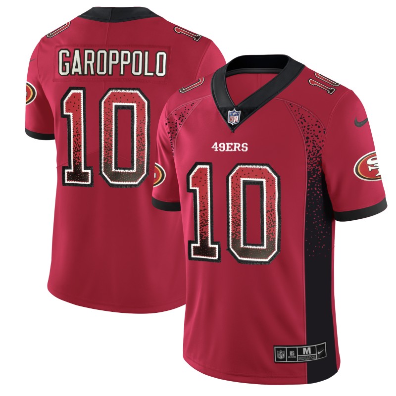 Men's 49ers #10 Jimmy Garoppolo Red 2018 Drift Fashion Color Rush Limited Stitched NFL Jersey